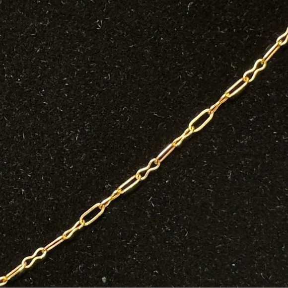 14k yellow gold vintage handmade link chain necklace - Picture 3 of 4
